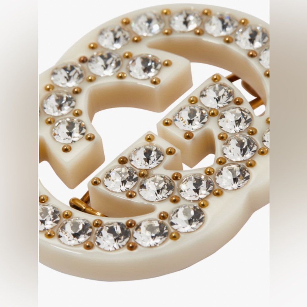 Gucci Crystal Interlocking G Hair Clip - Picture 2 of 6